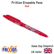 Image of Pilot FriXion Rollerball Erasable Tip Pens - 0.7mm Pen - BLACK BLUE RED GREEN