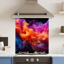 Image of Premium Various Sizes Colour Cloud 6mm Glass Toughened Kitchen Splashback