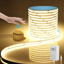 Image of 2M-10M 24V PIR Motion Sensor COB LED Strip Light Stairs Kitchen Cabinet Lighting