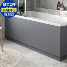 Image of 1700mm Front Bath Panel Modern Bathroom 18mm MDF Grey Gloss Plinth Easy Cut