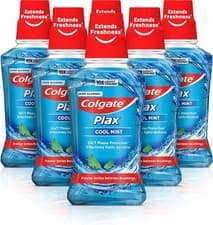 Image of COLGATE Plax Mouthwash Breath Freshener Plaque Zero Alcohol Cool Mint 500ml 6PCS