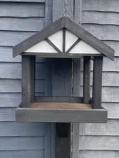 Image of Bird Table Handmade Solid Wood  With Timber Bracket ￼