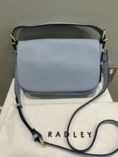 Image of Radley Sky Blue Leather Grab/ Cross Body - NEW