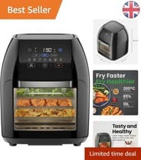 Image of 10L Rotisserie Air Fryer Oven, 1800W with Auto Shutoff & Touch Control
