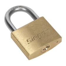 Image of Sealey Brass Body Padlock with Brass Cylinder 40mm S0987