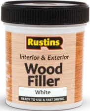 Image of RUSTINS ACRYLIC WOOD FILLER 250ML FILLS HOLES DENTS CRACKS INTERIOR EXTERIOR USE