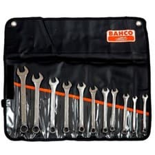 Image of BAHCO 11 Piece Matt Finish Open End Combination Spanner Set 8mm To 22mm,111M/11T