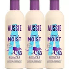 Image of Aussie Miracle Moist Shampoo For Dry & Brittle Hair 300ml x 3