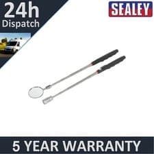 Image of Sealey Siegen Telescopic Magnetic LED Pick-Up Tool & Inspection Mirror Set 2pc