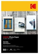 Image of Genuine Kodak A4 (210x297 mm) 180 gsm Glossy Photo Paper 50 Sheets (5740-513)