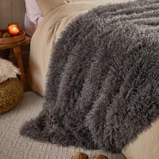 Image of Furn Rowan Faux Fur Throw | 130 x 175 cm | Various Colours