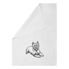 Image of 'Westie Dog' Cotton Tea Towel / Dish Cloth (TW017202)