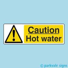 Image of Caution Hot Water Signs