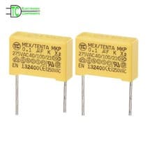 Image of X2 Safety Capacitors 15mm Lead Pitch 275VAC Tenta MPX40 0.022uF to 1uF