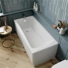 Image of Single Ended Wide Square Bath 1600 x 700mm Acrylic Bathroom Easy To Maintain
