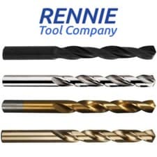 Image of Box Of 10 x HSS Jobber Drill Bits Rolled, M2 Ground, TiN Titanium Coated, Cobalt