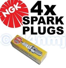Image of 4 Pack NEW GENUINE NGK Replacement SPARK PLUGS BR10ES Stock No. 4832 Trade Price