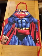 Image of SUPERMAN APRON DC COMICS 100% COTTON ADULT WARNER BROS GIFT COOKING BBQ