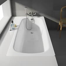 Image of Roca Contesa Rectangular Steel Bath 1700mm x 700mm 2 Tap Holes