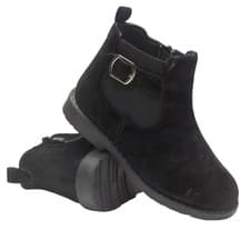 Image of Girls Chelsea Boots Zip Up Dealer Kids Ankle School Biker Army Winter Shoes Size