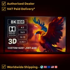 Image of Acoustic Projector Screen UST ALR 80-200 inch 8K Fixed Frame - Phoenix Screens