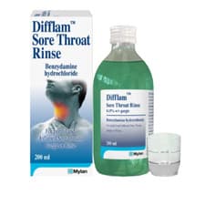 Image of Difflam Sore throat Rinse - 200ml UK