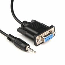 Image of 9 Pin RS232 DB9 Female to 3.5mm Male Jack Plug Adapter Serial Data Cable 1.8m 