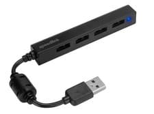 Image of Speedlink SNAPPY SLIM USB Hub, 4-Port, USB 2.0, Passive, Black
