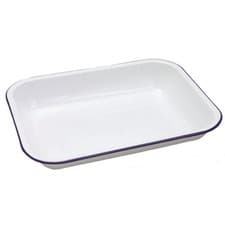 Image of Falcon 34cm Bake Pan - White Enamel