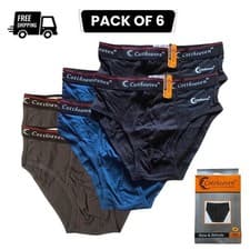 Image of PACK OF 6 Mens Briefs Slips Classic Underwear Pants Hipster Cotton Y Front S-XL