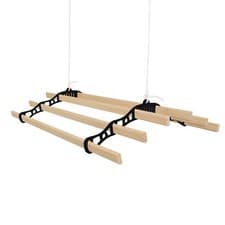 Image of Clothes Airer Ceiling Pulley 6 Lath Maid Victorian Laundry Dryer Rack Kitchen