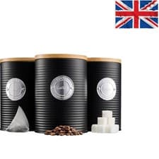 Image of Elegant 3-Piece Stainless Steel Kitchen Canister Set - Air-Tight & Durable