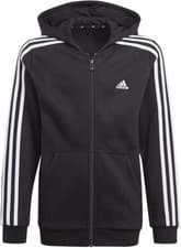 Image of adidas Boy's 3 Stripe Full Zip Hoody Sweatshirt - Size 11-12 Years