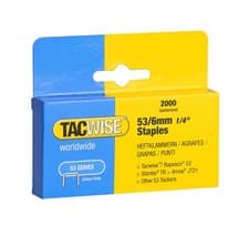 Image of Tacwise 0334 Type 53 / 6 mm Galvanised Staples, Pack of 2000