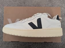 Image of VEJA V-90 O.T. Leather Sneakers - Extra-White Nautico - Size UK 8 / EU 42 - NEW