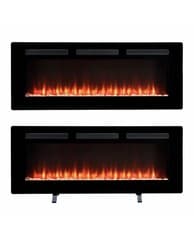 Image of Dimplex Sierra 48 Optiflame Media Wall Fireplace 48"/122cm Glass