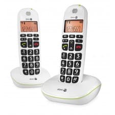 Image of Doro PhoneEasy 100w duo DECT telephone Caller ID White