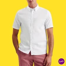 Image of TED BAKER Men’s Aldgte Regular Fit Premium Oxford Shirt, Cotton, White, UK 6