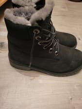 Image of Timberland Womens Ankle Boots Black 3.5 UK Classic Nubuck Sherpa Lining EU 36