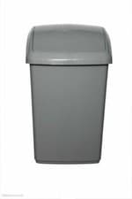 Image of New Swing Top Plastic Rubbish Waste Bin Office Bedroom Kitchen Paper Bins