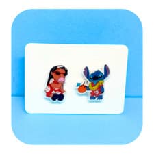 Image of Super Cute Disney Inspired Earrings - Lilo & Stitch Ice Creams & Hawaii