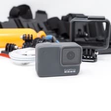 Image of GoPro Hero 7 Silver Action Camera Bundle - Great Condition