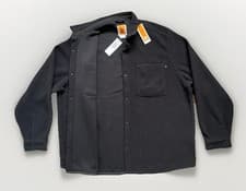 Image of TIMBERLAND SHERPA FLEECE OVERSHIRT SIZE 3XL SHIRT SHACKET BLACK WORK UTILITY