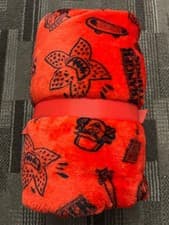 Image of Stranger Things Fleece Blanket Red 120cmx150cm Approx