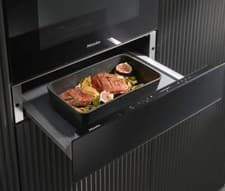 Image of Miele 14 Cm High Gourmet Warming Drawer Without Handle ESW 7010 Obsidian Black