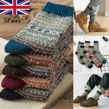 Image of 5 Pairs kids Nordic Thermal Socks Winter Warm Thick Walking Hike Chuncky Socks