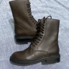 Image of New Clarks Tilham lace women’s soft leather boots(dark brown)Size Uk 6 D EU 39.5
