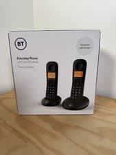 Image of BT Digital Cordless Home Phone Everyday Twin Basic Call Blocking Black