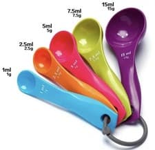 Image of 5pcs Style Kitchen Colourworks Measuring Spoons Scoop Cup Baking Utensil Set Kit