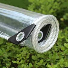 Image of 450gsm Clear Tarpaulin Heavy Duty PVC Waterproof Glass Pet Cover Tarp Sheet new